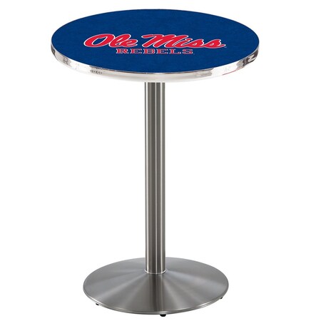 Holland Bar Stool Co 42" Stainless Steel Ole' Miss Pub Table L214S4228MssppU
